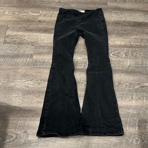 We The Free Penny Pull On Mid Rise Flare Charcoal